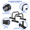 Yes4All Non-slip Steel Push Up Stand Parallel Bars Parallettes Rubber Feet Black New