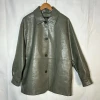 LEVI'S WOMEN'S FAUX LEATHER RELAXED VINTAGE LOOK BLAZER - SAGE - SIZE: L - SAGE New