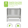 Delta Children Folding Portable Mini Baby Crib, 1.5" Mattress, B073Y8K6T4 - Grey New
