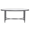 SEI Furniture Quinton Oval Glass Top Cocktail Table B087TZB5Q3 - Black New