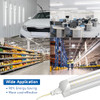 SHINESTAR 8FT LED Shop Light Fixture 12-Pack 72W 9000LM 5000K - White New