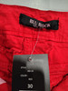 BLU ROCK MEN'S VINTAGE-LIKE COTTON CARGO BELTED SHORTS - SIZE: MEN 30 - RED New