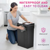 PayLessHere 13 Gallon Plastic Trash Can with Lid TC-P605 - Black