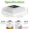 BRIGHTEVER 3.5X3.5 4X4 SOLAR POST CAP LIGHT OUTDOOR 12-PACK WHITE
