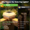 BRIGHTEVER 3.5X3.5 4X4 SOLAR POST CAP LIGHT OUTDOOR 12-PACK WHITE