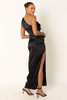 SL925168PTX PETAL & PUP WOMEN NADIA ONE SHOULDER MAXI DRESS BLACK SIZE 0 New