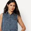 AEWM93015M26 Amazon Essentials Women's Regular-Fit Sleeveless Blouse, Navy L New