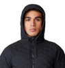 OM0384 MOUNTAIN HARDWEAR MEN'S STRETCHDOWN LIGHT ZIP HOODIE BLACK M New