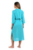 LB5RD50 La Blanca Women's Midi Dress Swimsuit Cover Up, Size L, Teal New