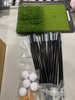 YWITIO GOLF NET WITH HEAVY-DUTY MAT INDOOR OUTDOOR GOLF HITTING - BLACK/WHITE