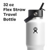 HYDRO FLASK TRAVEL WATER BOTTLE INSULATED STAINLESS STEEL 32 OZ WHITE New
