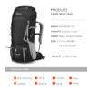55L Mountaintop Loft 4 Backpacking Backpack Men Rain Cover Forest Green
