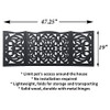 Etna Freestanding Wood Pet Gate 3-Panel Tri Fold Dog Fence 48" x 19" - Black