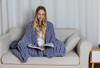 Chenille Chunky Knit Throw Blanket Cable Knitted Soft Cozy Polyester B088FK6QRZ