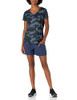 AMAZON ESSENTIALS WOMEN'S ACTIVE T-SHIRT, L, BLACK/NAVY CAMO New