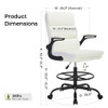 AMSEATEC DRAFTING CHAIR TALL OFFICE WITH FOOTREST FOR STANDING DESK WHITE New
