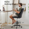 AMSEATEC DRAFTING CHAIR TALL OFFICE WITH FOOTREST FOR STANDING DESK WHITE New