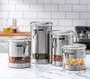LE'RAZE AIRTIGHT FOOD STORAGE CANISTER SET GL988 - STAINLESS STEEL
