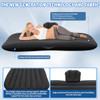 Onirii Inflatable Car Air Mattress Back Seat Bed Air Pump Black