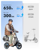 Gyroor C1 Plus Electric Scooter, 650W 30 Miles, 14" Pneumatic Tires, 300 lbs New