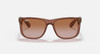 RAY-BAN JUSTIN CLASSIC SUNGLASSES, BROWN LENSES, 6594-13 50-16-145-2N