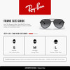 RAY-BAN AVIATOR SUNGLASSES FOR MEN FOR WOMEN 601/8G 57-16-145-3N BLACK/GRAY GRAD