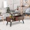 Lifetime Home Lift Top Coffee Table Hidden Compartment B0CFJYGPJQ (Rustic Brown)