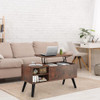 Lifetime Home Lift Top Coffee Table Hidden Compartment B0CFJYGPJQ (Rustic Brown)