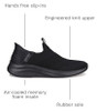 149708 Skechers Women's Hands Free Ultra Flex 3.0 Cozy Streak Black Size 6.5 New