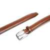 B.U-30-32 CARLO FELLINI MEN'S DRESS BELT HAND MADE 100% COW LEATHER BURNT UMBER