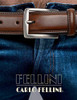 B.U-30-32 CARLO FELLINI MEN'S DRESS BELT HAND MADE 100% COW LEATHER BURNT UMBER