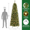 SHareconn 7.5ft Christmas Tree Warm White Lights 6.5 FT - Green New