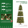 SHareconn 7.5ft Christmas Tree Warm White Lights 6.5 FT - Green New