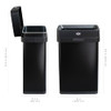 CLOROX SLIM OPEN TOP STAINLESS STEEL TRASH CAN, MATTE BLACK, 13 GAL/50L New