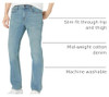 Amazon Essentials Men's Jeans, Slim Fit Stretch, Bootcut - Light Blue Vintage