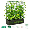 MQHUAYU LARGE CUCUMBER TRELLIS WITH GROW BAG 65" TALL METAL GARDEN - GREEN New