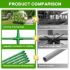 MQHUAYU LARGE CUCUMBER TRELLIS WITH GROW BAG 65" TALL METAL GARDEN - GREEN New