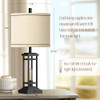 ROTTOGOON 27.5 Tall Farmhouse Table Lamps USB C + USB A Charge Ports Black