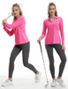 FKEEP Women's Tennis Golf Shirt Long Sleeved Top Activewear Neon Pink M New