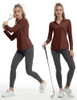 FKEEP Women's Tennis Golf Shirt Long Sleeved Top Sport Activewear V-Neck New