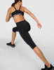 FN3239 NIKE WOMEN'S ONE HIGH-WAISTED CAPRI LEGGINGS BLACK SIZE M New