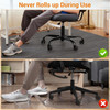 GARVEE 48"X60" OFFICE CHAIR MAT FOR HARDWOOD FLOORS: ANTI-SLIP - BLACK