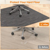GARVEE 48"X60" OFFICE CHAIR MAT FOR HARDWOOD FLOORS: ANTI-SLIP - BLACK