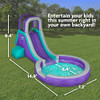 Sunny & Fun Inflatable Single Ring Water Slide Park Heavy-Duty for Outdoor Fun