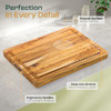 YES4ALL SOLID TEAK CUTTING BOARD 17X13X1.5" BUTCHER BLOCK - B0CKHC3671 New