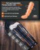 JZBRAIN COMPRESSION BOOTS FULL LEG COMPRESSION FE-7221-BLK/ORG - BLACK ORANGE