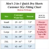 JUMP START MEN'S 2 IN 1 STRETCH GYM RUNNING SHORTS - SIZE: MEN M - ROYAL New