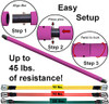 Portable Pilates Bar Kit with Resistance Bands 6 Stackable B08CM8KTC3 - NEW New