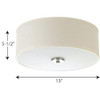 Progress Lighting P3713-09 Inspire Two-Light Flush Mount Brushed Nickel New
