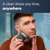 Philips Norelco Portable Electric Shaver, Black/White